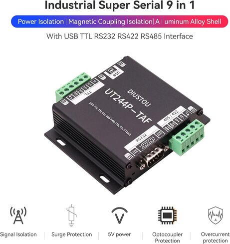 Wukong Ind. Isolated USB to TTL/232/422/485 9-in-1 Serial Converter in Kuwait