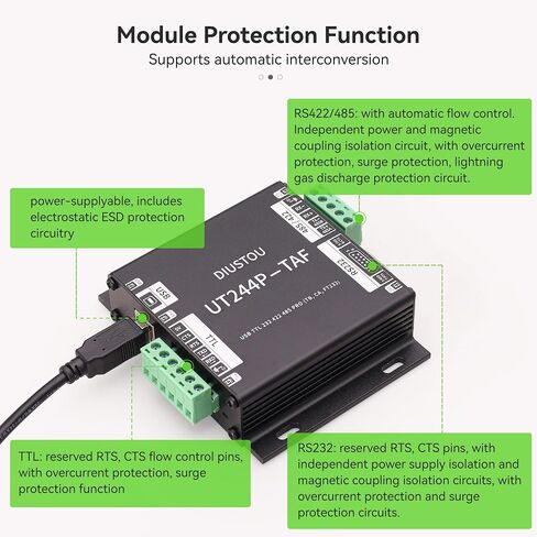 Wukong Ind. Isolated USB to TTL/232/422/485 9-in-1 Serial Converter in Kuwait