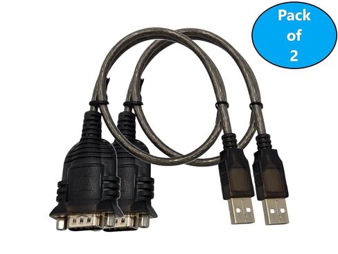 MICRO CONNECTORS USB 2.0 A-Male to DB9-Male Serial Adapter 2-Pack in Kuwait