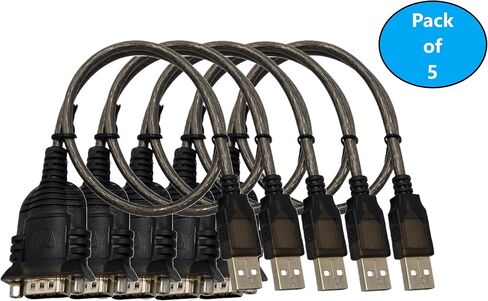 MICRO CONNECTORS USB 2.0 A-Male to DB9-Male Serial Adapter 5-Pack in Kuwait