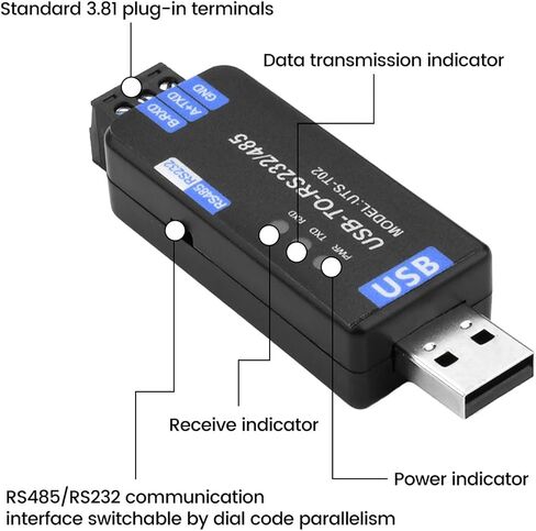 Mingzhe USB to 485 232 Converter Versatile Industrial Adapter for Half in Kuwait