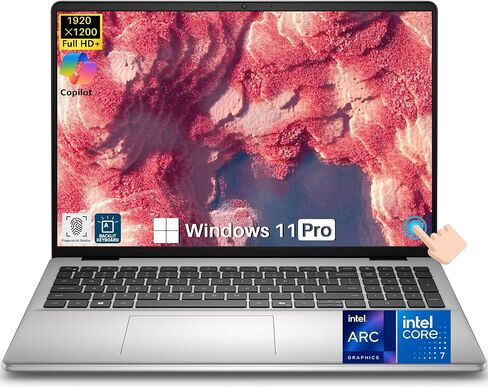 Dell 16 DC16251 Touchscreen Laptop, Intel Core 7 150U (10-Core, Up to 5.4 GHz), 32 GB DDR5 RAM, 1 TB SSD, 16" FHD+ IPS 300 Nits Display, Copilot AI, Fingerprint, Backlit KB, Wi-Fi 6E, Windows 11 Pro in Kuwait