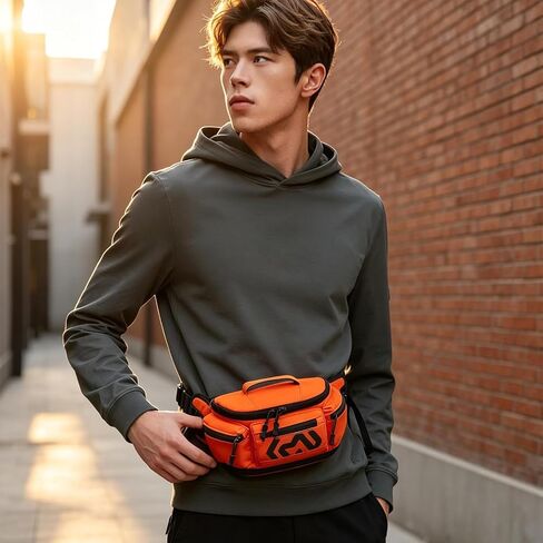 YZW Motorcycle Waist Bag, Expandable Storage Fanny Pack with Multi-Functional Compartments, Water-Resistant Sling Bag, 600D Oxford, Tactical Hip Pack for Cycling Hiking Fishing, Outdoor, Camping in Kuwait