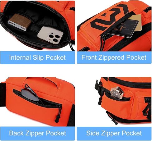 YZW Motorcycle Waist Bag, Expandable Storage Fanny Pack with Multi-Functional Compartments, Water-Resistant Sling Bag, 600D Oxford, Tactical Hip Pack for Cycling Hiking Fishing, Outdoor, Camping in Kuwait