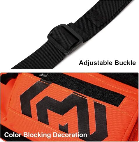 YZW Motorcycle Waist Bag, Expandable Storage Fanny Pack with Multi-Functional Compartments, Water-Resistant Sling Bag, 600D Oxford, Tactical Hip Pack for Cycling Hiking Fishing, Outdoor, Camping in Kuwait