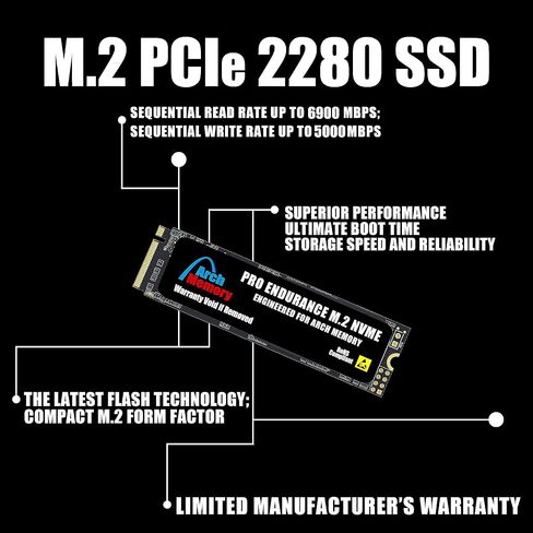 Arch Memory 512GB SNP112P/512G AA618641 Replacement for Dell M.2 2280 PCIe (4.0 x4) NVMe Solid State Drive for Inspiron 17 3793 in Kuwait