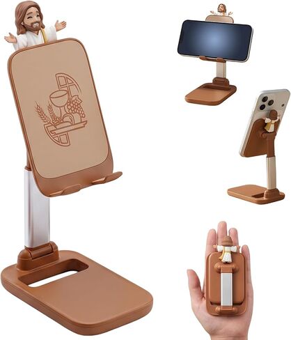 Phone Stands, Little Jesus Statue Adjustable Height and Angle Porta Celular para Cell Base, Sostenedor de Soporte in Kuwait