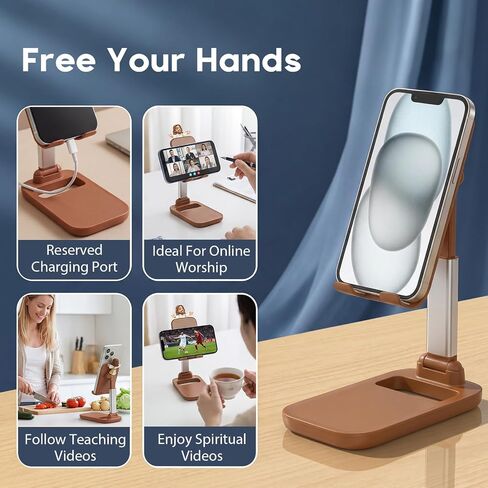 Phone Stands, Little Jesus Statue Adjustable Height and Angle Porta Celular para Cell Base, Sostenedor de Soporte in Kuwait