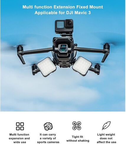 Extension Mount Bracket Kit 3, Multifunctional Camera Holder with 1/4in Screw Adapter for Action Cam & Light, Stable ABS Clamp Accessory in Kuwait