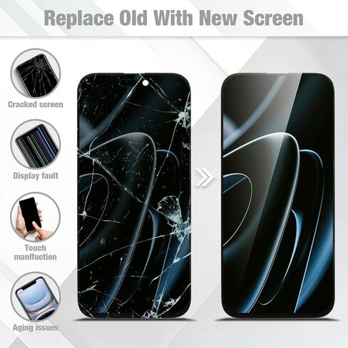 for iPhone 16 Pro Max Screen Replacement, Black,Incell in Kuwait