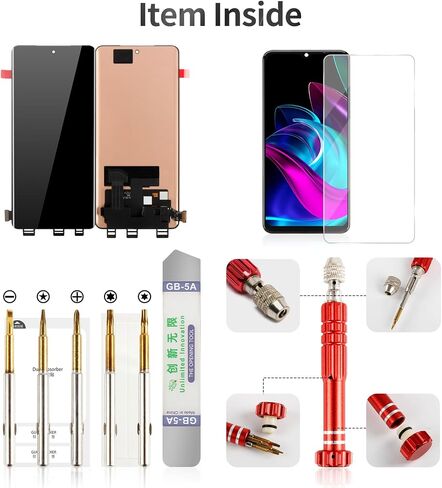 Original for OnePlus 12R Screen Replacement for OnePlus 12R LCD Display for OnePlus 12R Digitizer Touch Screen Assembly Repair Kit CPH2609 CPH2585 CPH2611 Black (with Fingerprint Function) in Kuwait