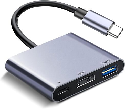 Apple USB-C to HDMI Multiport Adapter 4K@60Hz for iPhone 15 16 17, MFi Certified Type-C to Digital AV Hub with USB 3.0 & 100W PD Charging Port for MacBook Pro Air, iPad Pro, iMac, Galaxy S25 in Kuwait