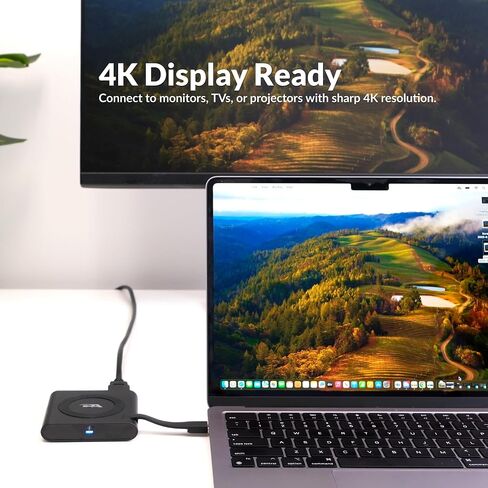Cyber Acoustics DS-1500 USB-C Port Replicator with Built-in Qi Charging in Kuwait