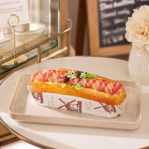 LUOZZY Simulation Hot Dog Bread Realistic Food Model Kitchen Display Prop in Kuwait
