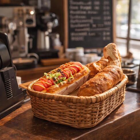 LUOZZY Simulation Hot Dog Bread Realistic Food Model Kitchen Display Prop in Kuwait