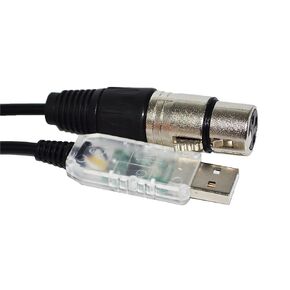 USB RS485 to XLR 3P Female Socket DMX512 Cable Fixture Controller KABLE(1m,Color B) in Kuwait