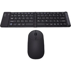 Wireless Keyboard and Mouse Set, Foldable 66-Key Design (Black) in Kuwait
