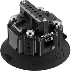 Vaxis Global MOVMAX 4.5" Solar Electronic Camera Suction Cup Mount, Premium Aluminum Alloy Body with NATO Rail, 1/4" ARRI Holes and Cold Shoe, Auto Pressure Detection/LCD Display/Durable Battery in Kuwait