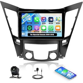 8 Core 6+128G Car Stereo for Hyundai Sonata 2010-2015 with CarPlay Android Auto ，9"1280×720P IPS Touch Screen Car Radio with 5.0Bluetooth GPS WiFi 32EQ DSP 59UIs AHD Rear Camera Three Split Screen in Saudi Arabia