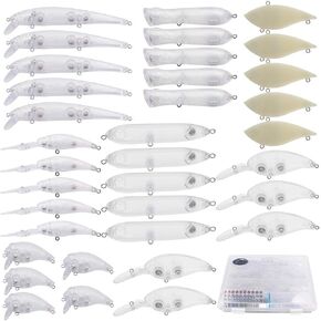 Croch Blank Crankbaits Unpainted Fishing Lure with Tackle Box in Kuwait