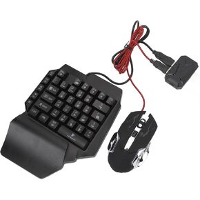Schimer Keyboard Mouse Converter Set, 4 in 1 Combo with RGB Backlight, Adjustable Phone Stand for Mobile Gaming Enthusiasts in Kuwait