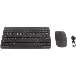 Keyboard Mouse Combo Ultra Thin Silent Ergonomic Wireless Design for Home Office and Travel 1600 DPI Rechargeable (White) in Kuwait