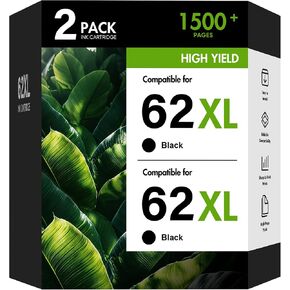 62XL 62 Envy 7640 5660 7645 7640 Black Ink Cartridge for HP Printers in Kuwait
