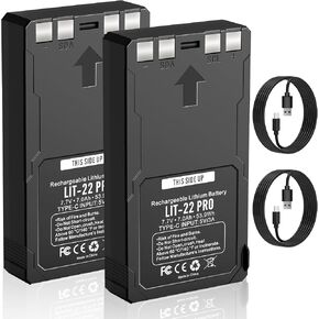 2 Pack LIT-22 Battery Pack 7000mAh Rechargeable Replacement Battery for SPYPOINT Trail Camera - Compatible with Flex-M/G-36 /Plus/S Cellular Trail Cameras with USB C Cable in Kuwait