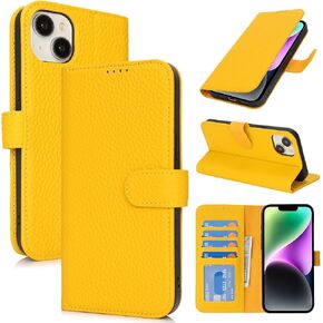 SailorTech Case for iPhone 15 Pro Max Genuine Leather with Wallet Card Slot, Flip Folio Book with Kickstand Magnetic Leather Protective Shockproof Phone Cover for iPhone 15 Pro Max Purse Case-White in Kuwait