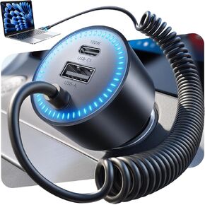 Rocoren 200W Car Charger USB C Fast Charge,PD 100W Type C Car Fast Charger in Kuwait