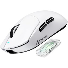 MAMBASNAKE x Attack SHRAK X8ULTRA Wireless Gaming Mouse with 42000 DPI,3950MAX Sensor,55g Lightweight Big Hand Ergonomic Mouse,8K Hz Polling Rate,Nordic52840,Tri-Mode 2.4Ghz/Type-C/BT(Black&Tape) in Kuwait