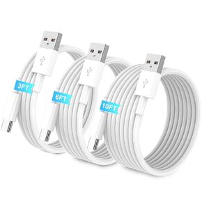 كابل USB A إلى USB C 3 عبوات [3FT+6FT+10FT] سلك شحن سريع CarPlay in Kuwait