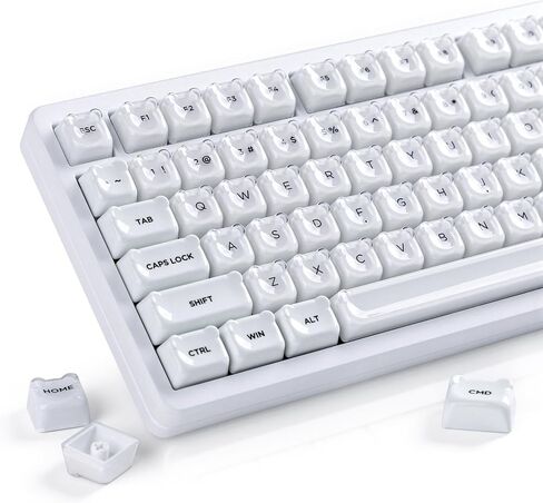 Lusterfly Jelly Keycaps Set, 129 Keys Cute Bear Crystal Key caps, MOA Profile, Compatible with 65% 75% 96% Full Size for Cherry Gateron MX Switches Mechanical Keyboard, Pink in Kuwait