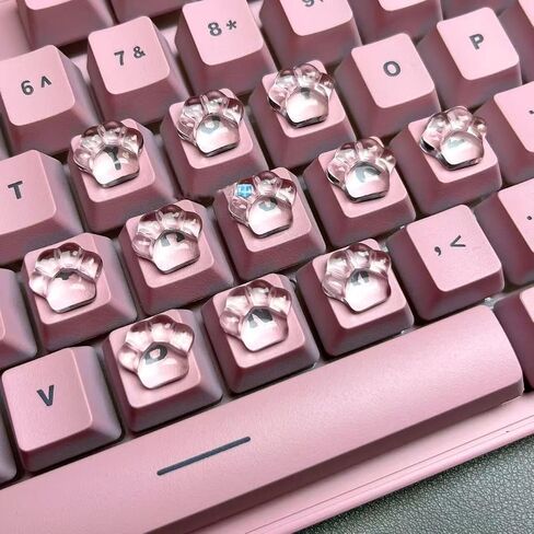 30pcs Cute Cat Keycap for Long Nails,3D Paw Keyboard Stickers (Cat B 30pcs) in Kuwait