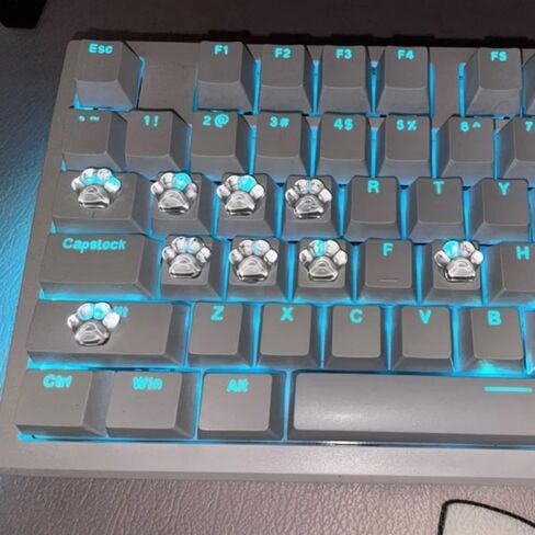 30pcs Cute Cat Keycap for Long Nails,3D Paw Keyboard Stickers (Cat B 30pcs) in Kuwait