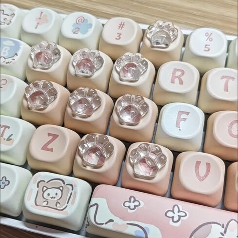 30pcs Cute Cat Keycap for Long Nails,3D Paw Keyboard Stickers (Cat B 30pcs) in Kuwait