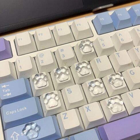 30pcs Cute Cat Keycap for Long Nails,3D Paw Keyboard Stickers (Cat B 30pcs) in Kuwait