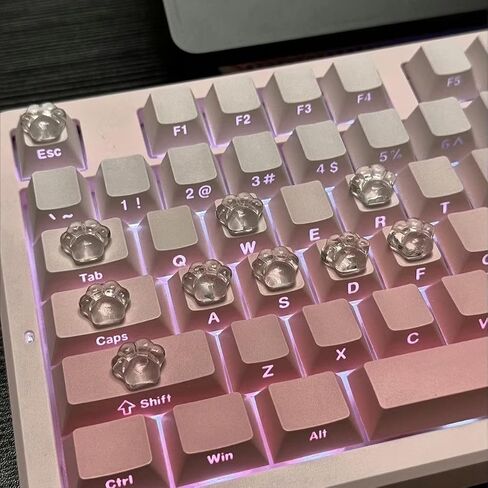30pcs Cute Cat Keycap for Long Nails,3D Paw Keyboard Stickers (Cat B 30pcs) in Kuwait
