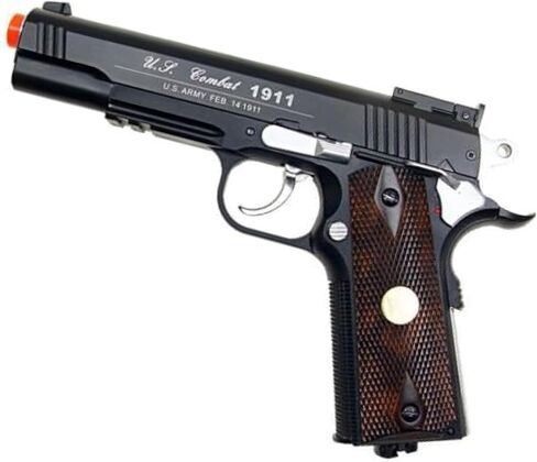 500 fps new full metal wg airsoft m 1911 gas co2 hand gun pistol w/ 6mm bb bbs(Airsoft Gun) in Kuwait