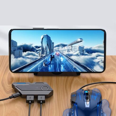 Gaming Keyboard Mouse Converter Combo 4 in 1 Compact Mobile Game Set with in Kuwait