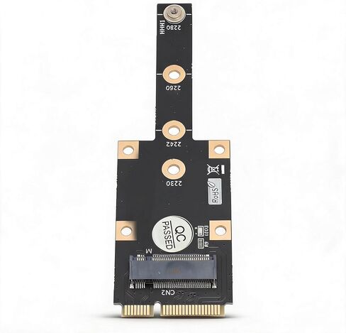Mini PCIe to M.2 M Key NVMe SSD Adapter, NGFF Converter Card Support 2230 2242 2260 2280, Plug and Play for Full Length Mini PCIe, Includes Screws and Screwdriver in Kuwait