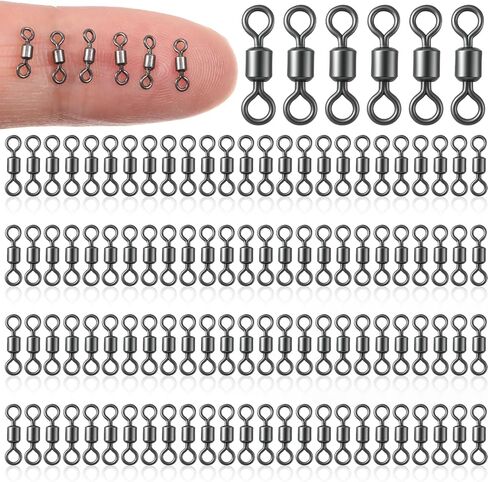100Pcs Micro Swivels for Fly Fishing HighStrength Fishing Swivel in Kuwait