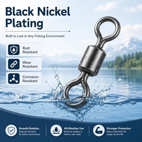 100Pcs Micro Swivels for Fly Fishing HighStrength Fishing Swivel in Kuwait