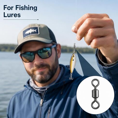 100Pcs Micro Swivels for Fly Fishing HighStrength Fishing Swivel in Kuwait