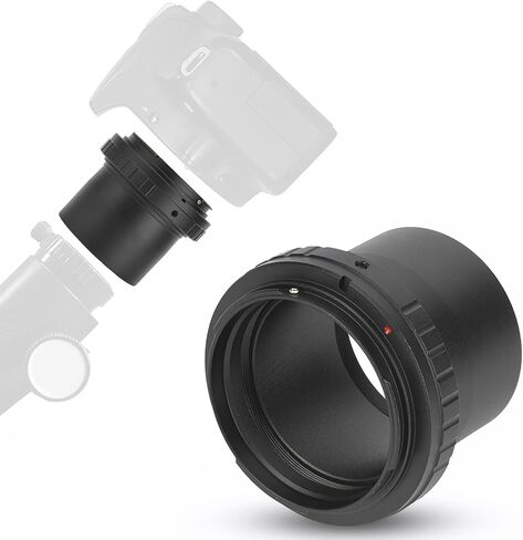 2" Black Aluminum Alloy Telescope Lens Adapter Ring for Mount Camera in Kuwait