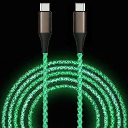 USB C to USB C Cable, Light up Type C Charger Cable, 60W USBC to USBC Cord in Kuwait