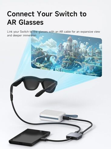 Hagibis AR Smart Glasses Cable USB-C Charging Data & Power Supply Cable 10Gbps 4K60Hz 240W Wedge Joint Ultra-Slim Flexible Cable for XREAL One/Air RayNeo Air VITURE (3.3ft) in Kuwait
