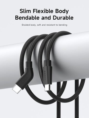Hagibis AR Smart Glasses Cable USB-C Charging Data & Power Supply Cable 10Gbps 4K60Hz 240W Wedge Joint Ultra-Slim Flexible Cable for XREAL One/Air RayNeo Air VITURE (3.3ft) in Kuwait