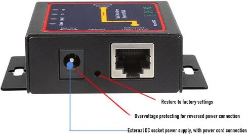 485 to Ethernet Server Module, Industrial Serial Port Converter with Modbus Portal Support for Client UDP Modes (US Plug) in Kuwait
