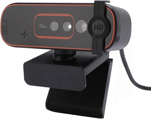 Jiawu Webcam, Facial Recognition 1080P HD Computer Camera, Streaming Camera with Privacy Cover and Noise Cancelling Mic for PC Laptop Desktop Video Conferencing Online Classes and Live in Kuwait